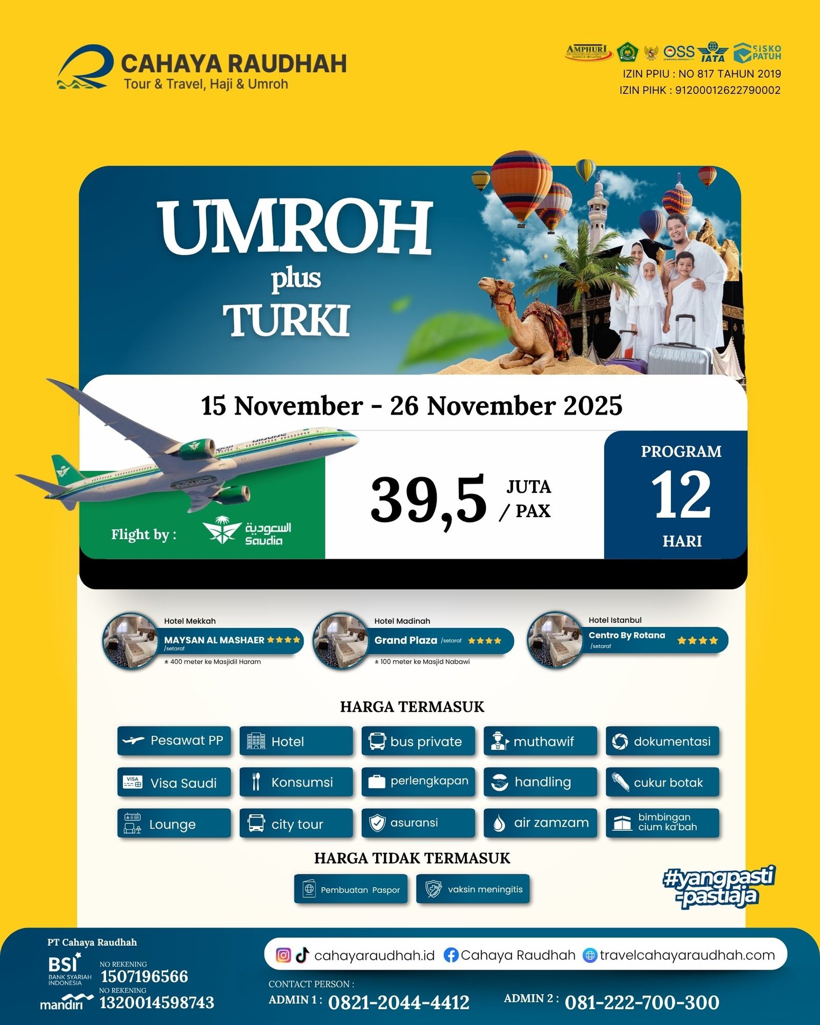 Paket Umroh 16 Oktober 2025 | Travel Umroh | Travel haji