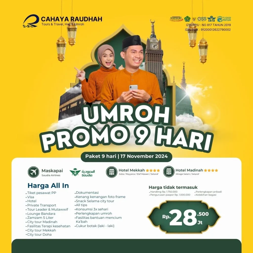 Paket Umroh 17 November Travel Umroh Cahaya Raudhah