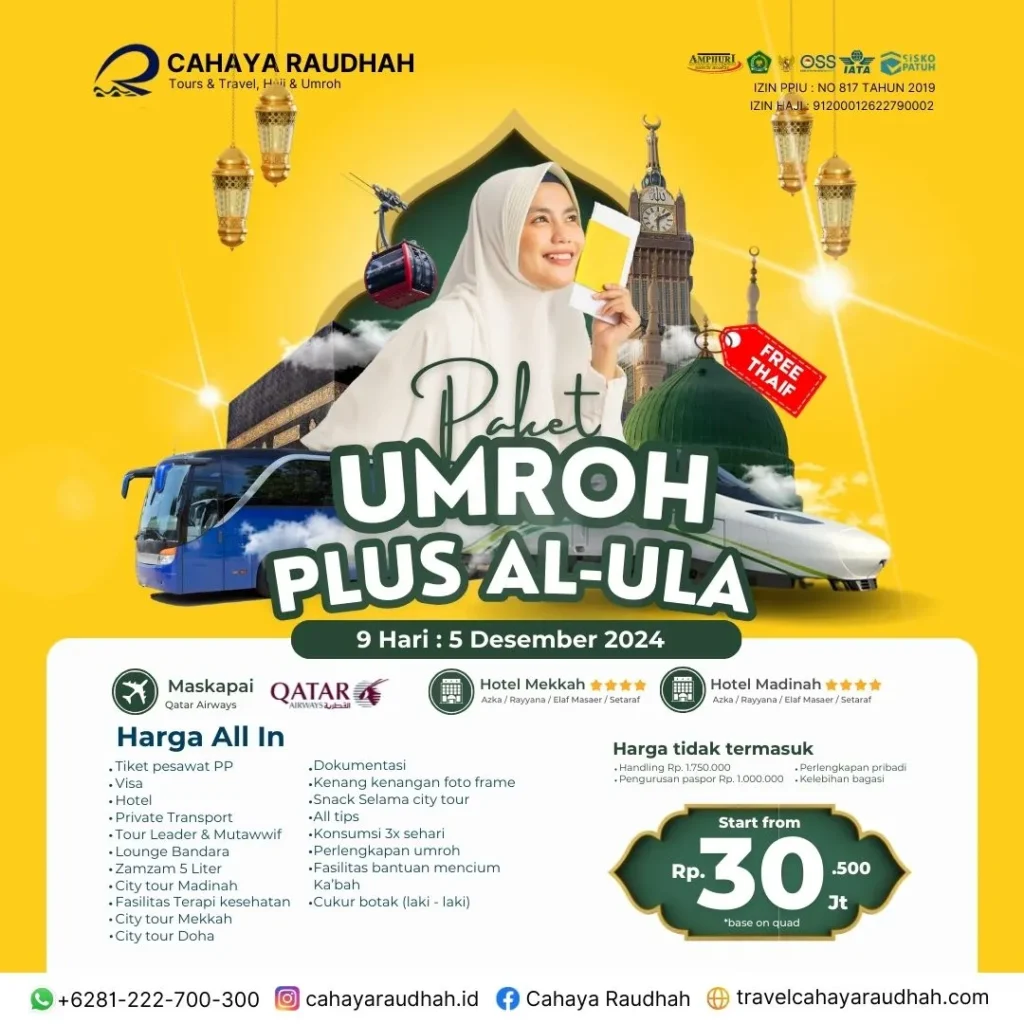 Paket Umroh 5 Desember Travel Umroh Cahaya Raudhah