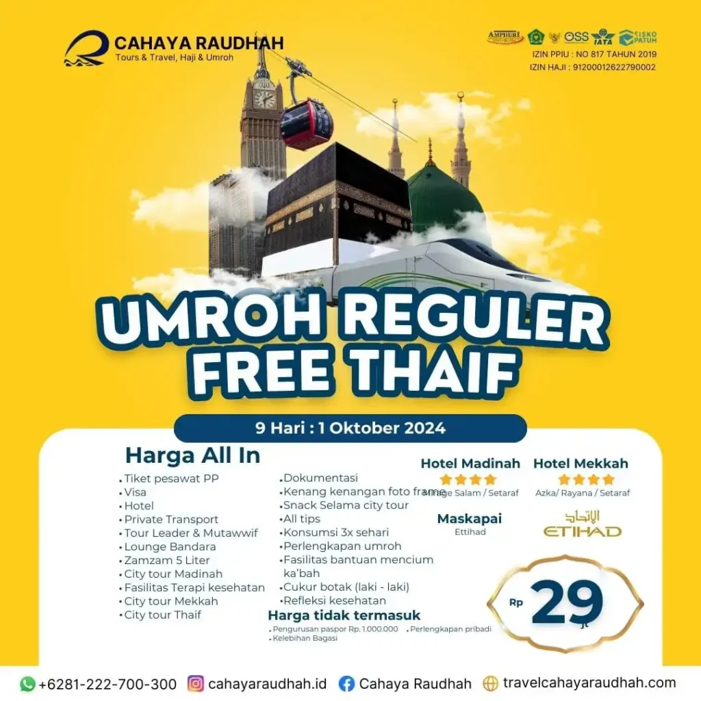 Umroh 1 Oktober 2024