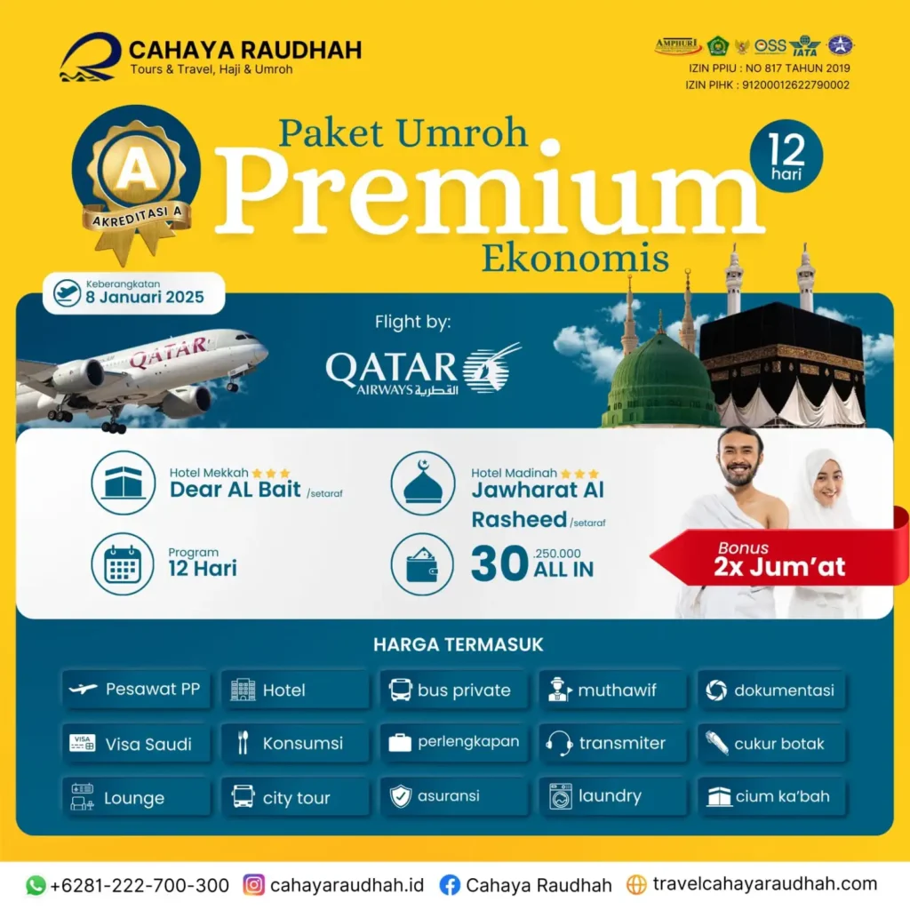 Paket 8 Januari 2025 Travel Umroh | Travel Haji Plus dan Furoda