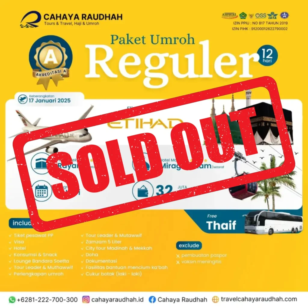 17 Januari paket umroh sold out | travel umroh | travel haji | jawa barat