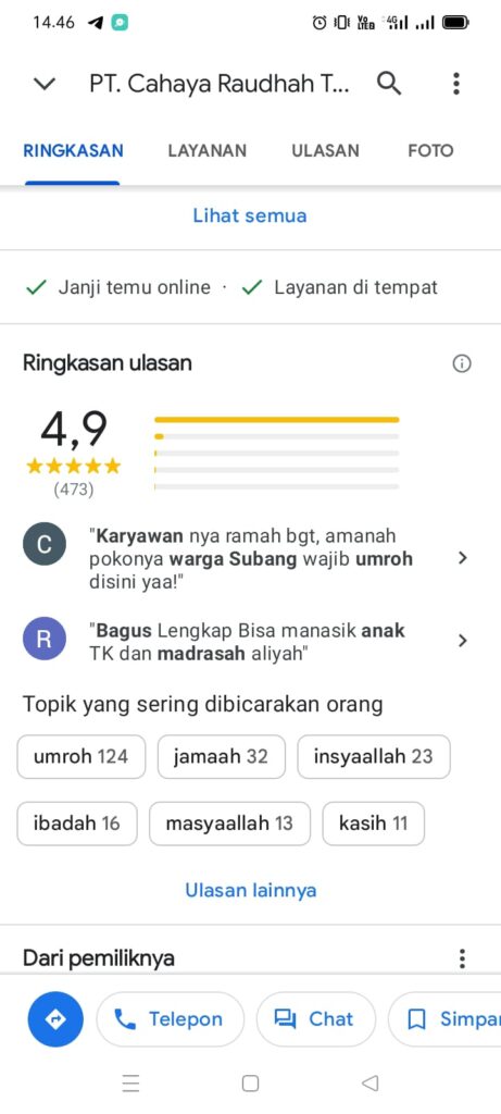 Testimoni Paket Umroh Private untuk Keluarga Cahaya Raudhah