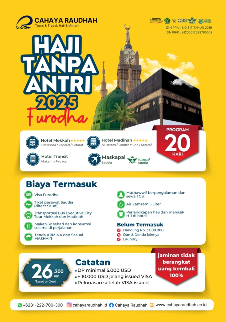 Paket haji Furoda Cahaya Raudhah | Travel Umroh | Travel haji