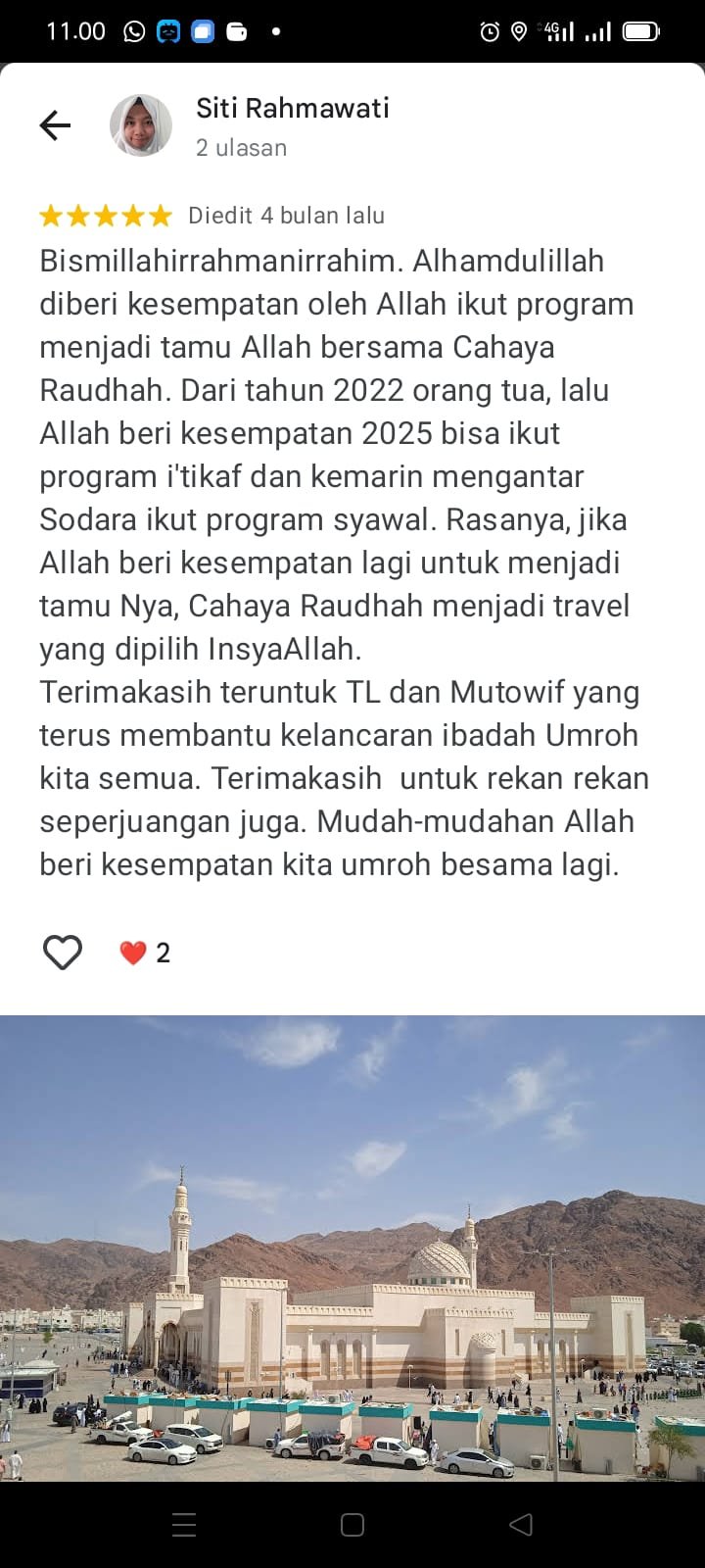 Testimoni jamaah umroh cahaya raudhah travel umroh travel haji