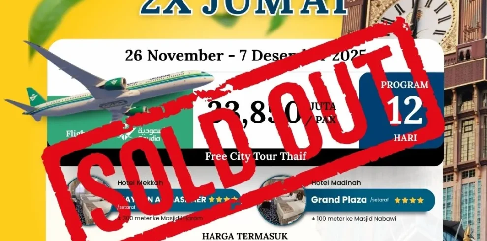 Paket Umroh 26 November 2025 Sold Out | Cahaya Raudhah | Travel Umroh