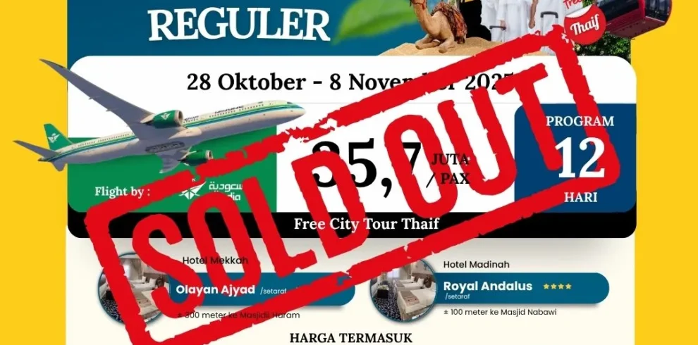 Paket Umroh 29 Oktober 2025 | Cahaya Raudhah | Travel Umroh