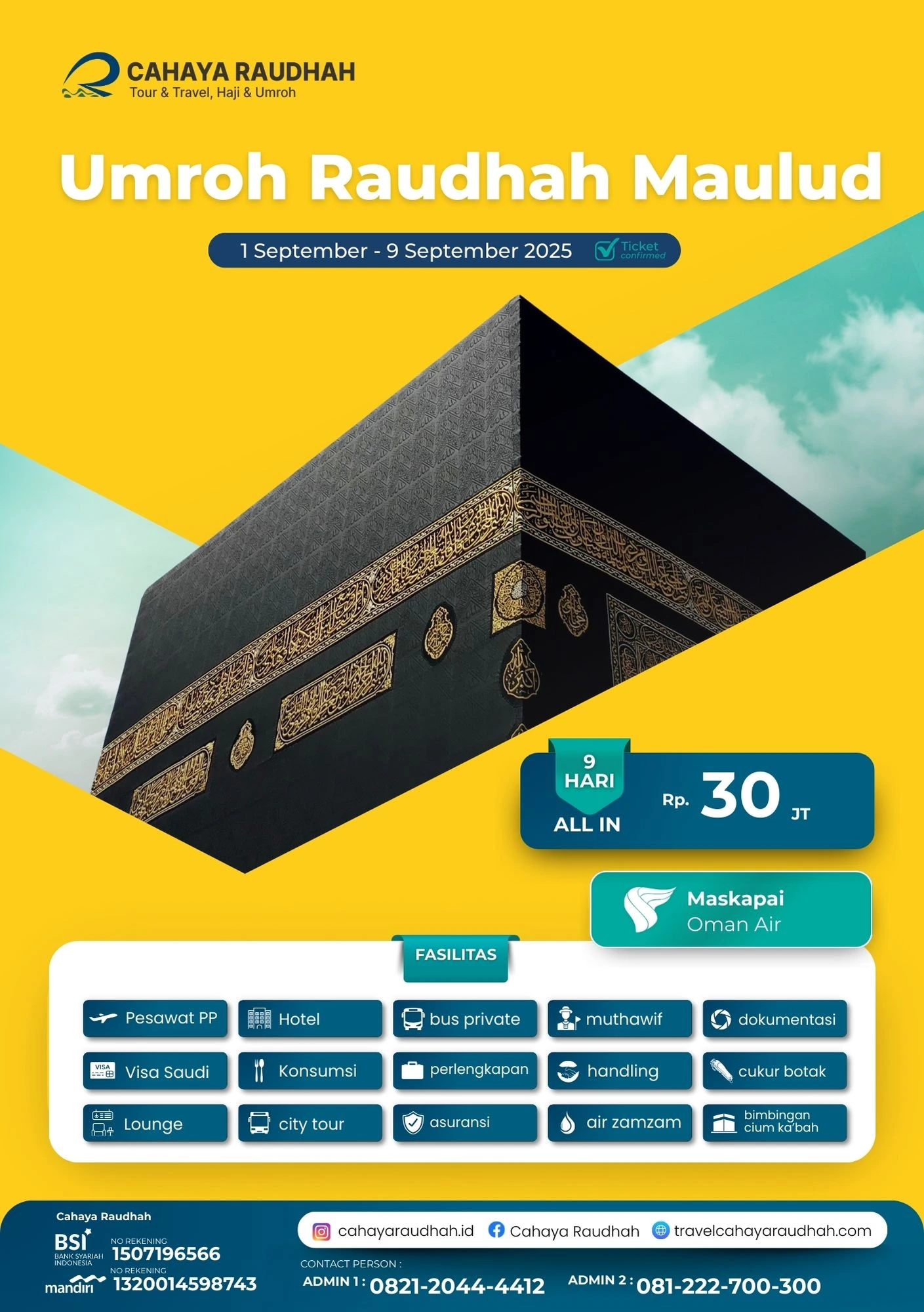 gambaran itinerary umroh 9 hari cahaya raudhah | Travel Umroh | Trevel haji 