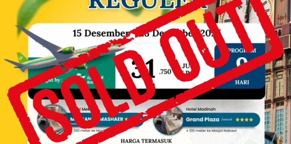 Paket Umroh Akhir Tahun 15 Desember 2025 Soldout Cahaya Raudhah
