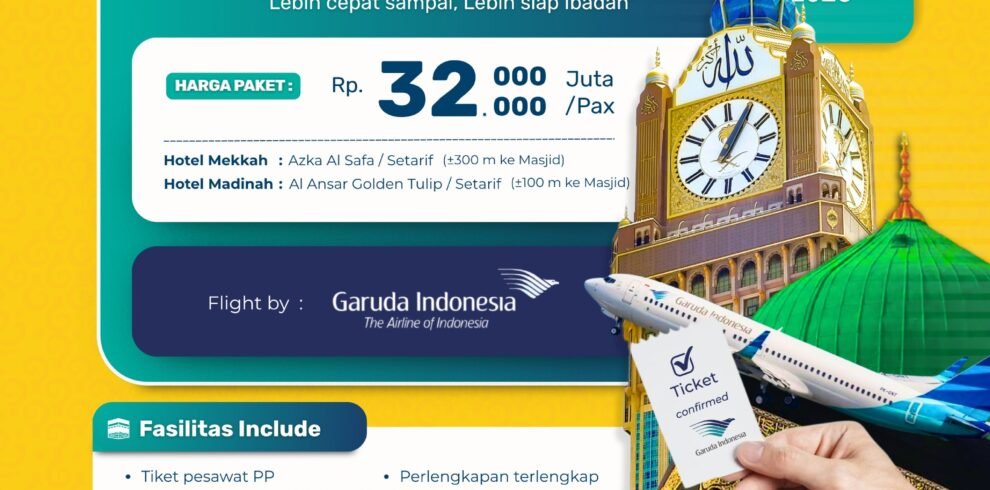 Umroh Raudhah Reguler 04 Agustus 2026 9 Hari (Direct Flight)