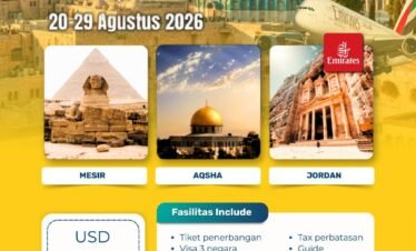 Maulid Nabi di AQSHA 20-29 Agustus 2026 (Mesir-Aqsha-Jordan)